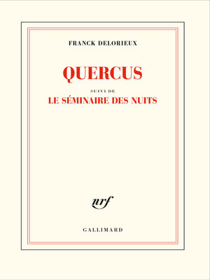 cover image of Quercus suivi de Le séminaire des nuits